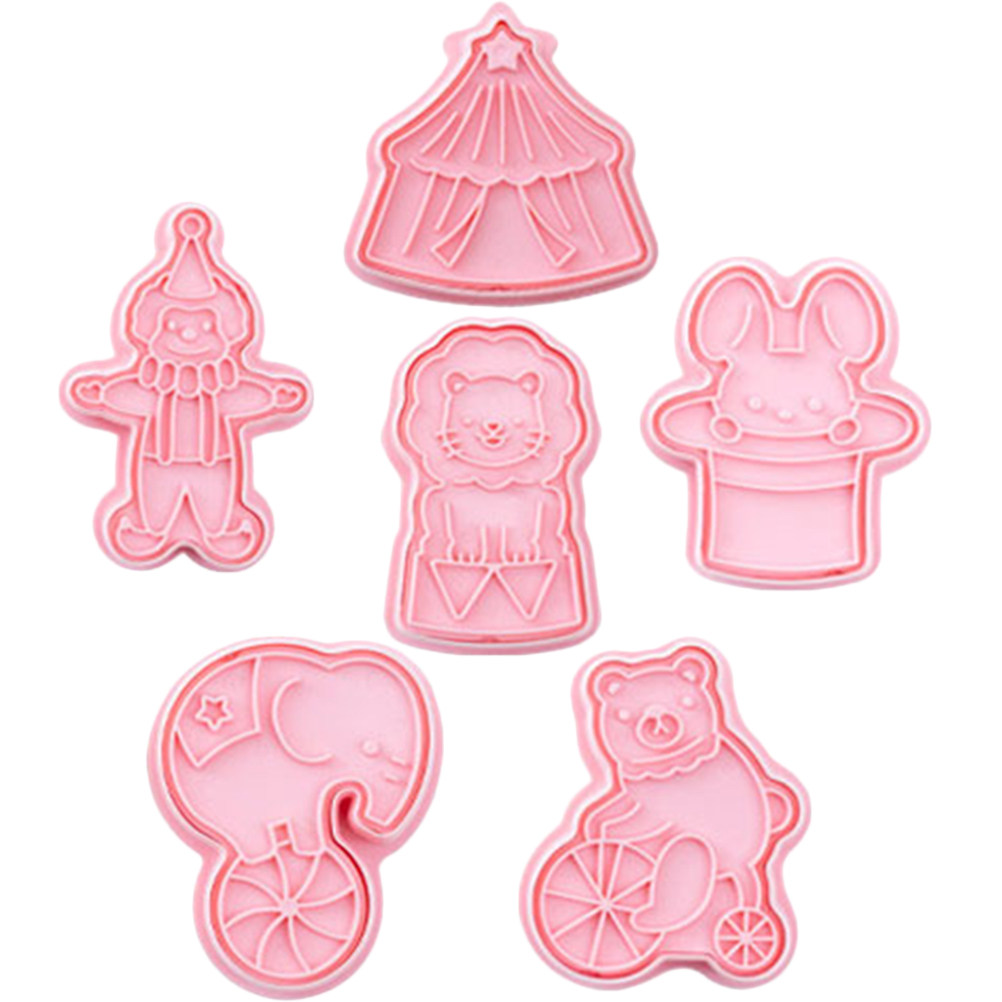 Baking Kitchen Diy - 6 Adet Kurabiye Kalıbı Plastik Sirk