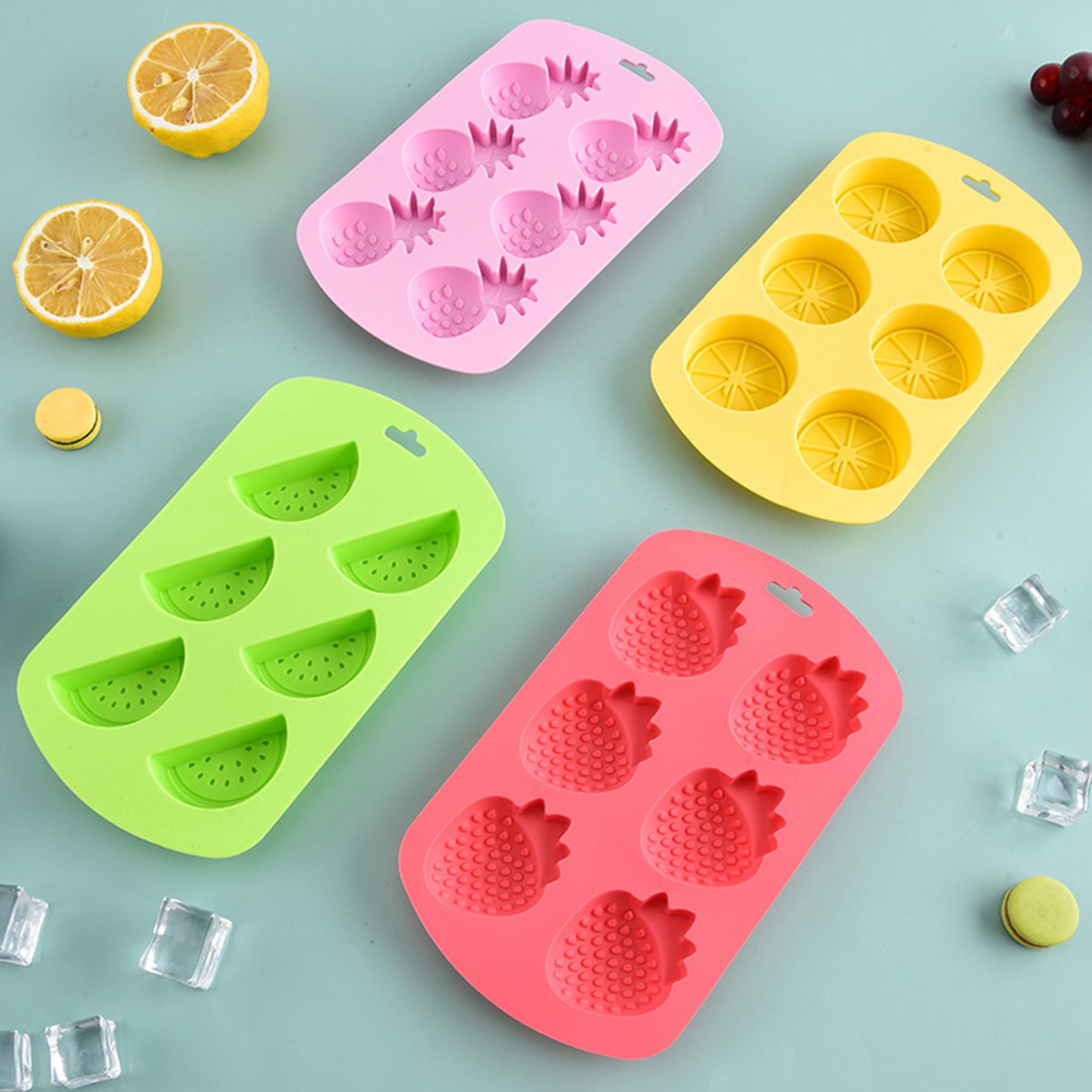 Baking Kitchen Diy - 6 Bölmeli Meyve Şekilli Silikon Şeker